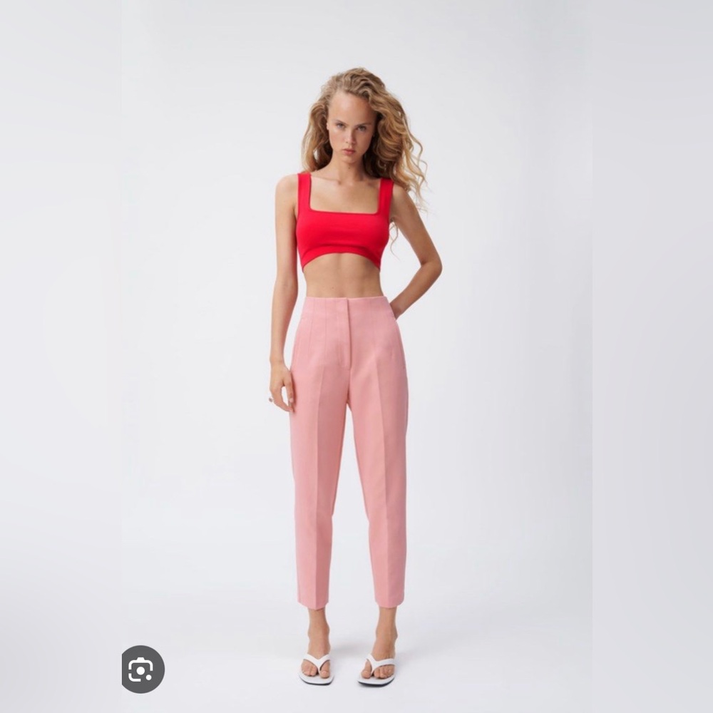 EUC Zara Tapered Trousers in Dusty Pink Size M